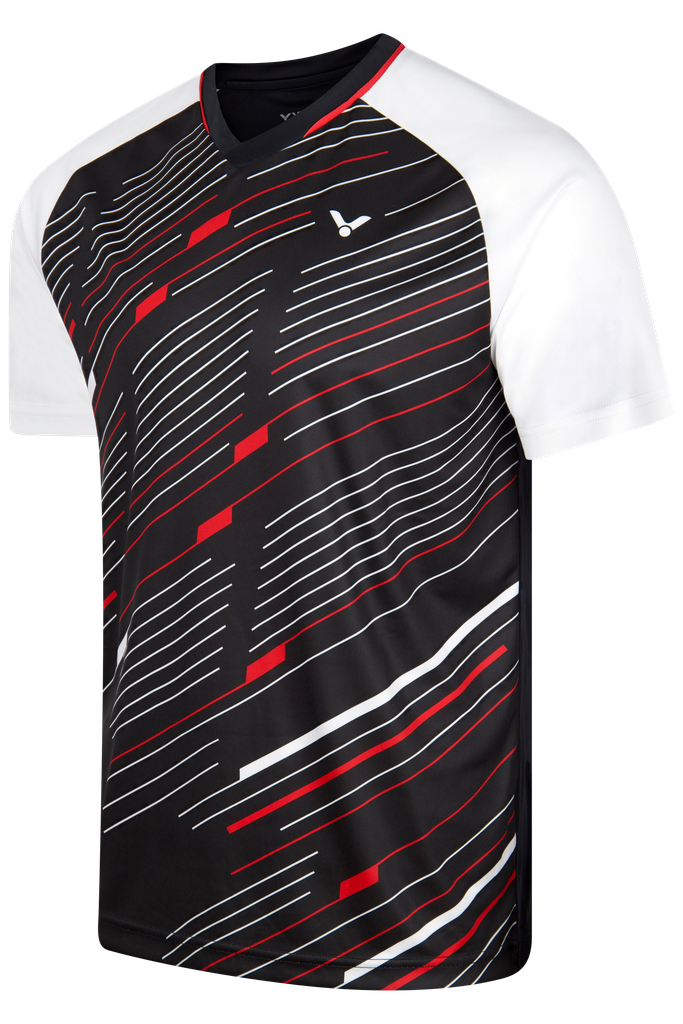 VICTOR T-SHIRT T-43101 C BLACK/RED  UNISEX