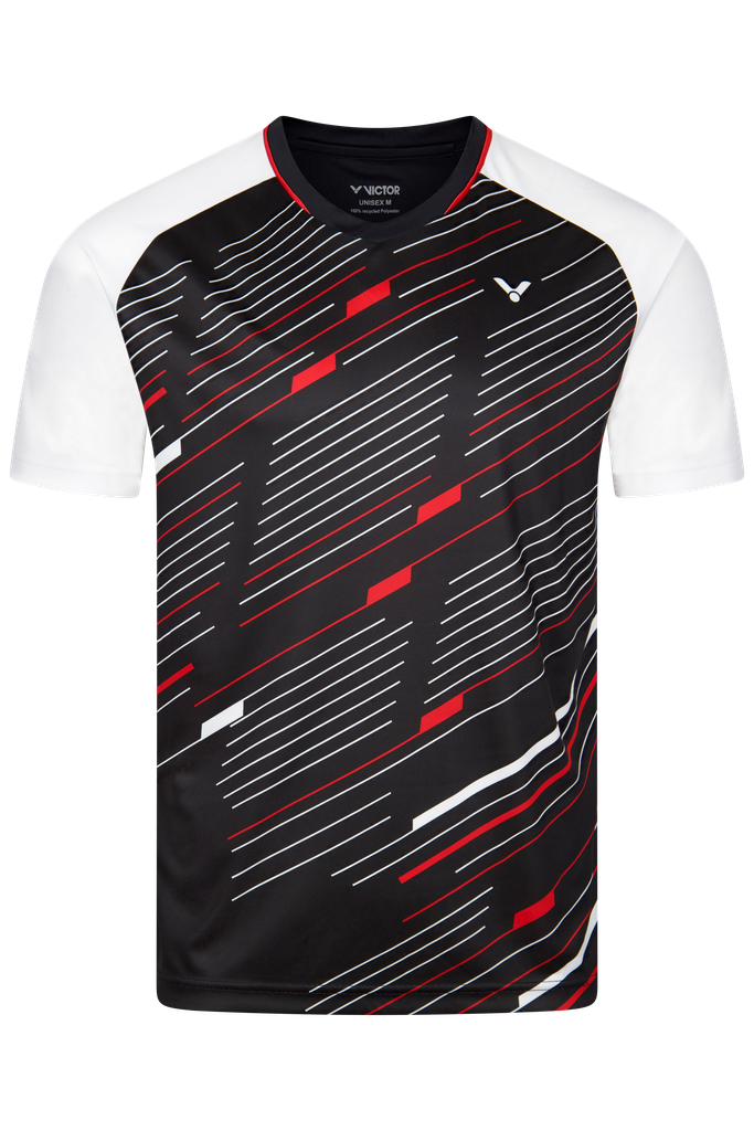 VICTOR T-SHIRT T-43101 C BLACK/RED  UNISEX