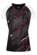 VICTOR T-SHIRT  T-44101 C BLACK/RED WOMENS