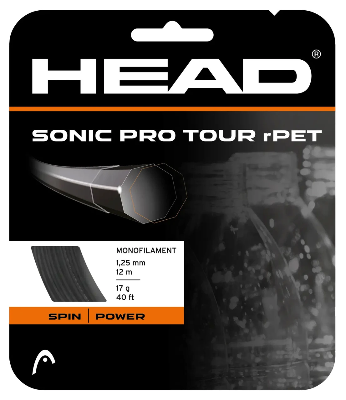Tennis Re-String Head Sonic Pro Tour rPET