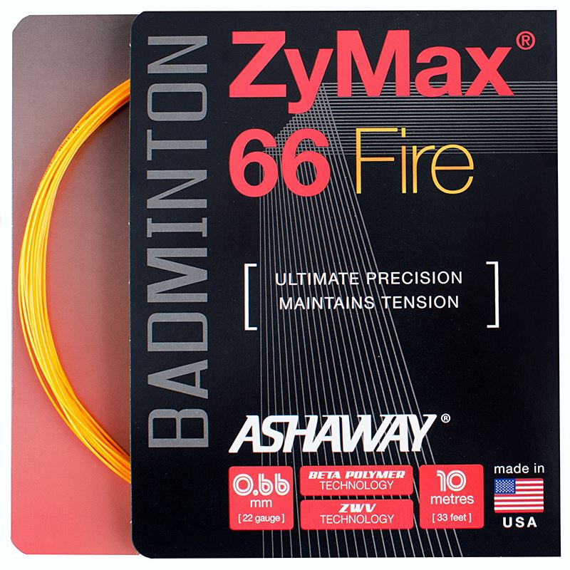 Badminton Re-String Ashaway Zymax 66 Fire