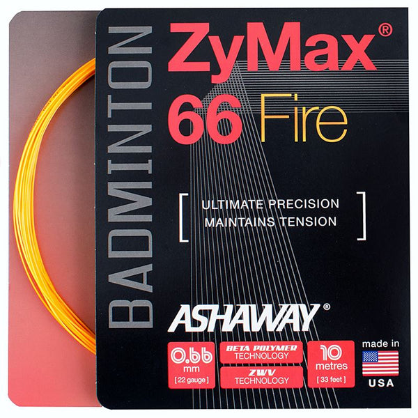 Badminton Re-String Ashaway Zymax 66 Fire